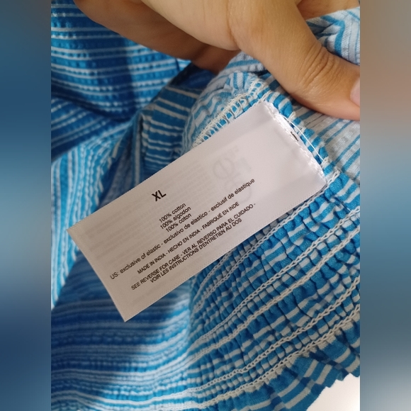 🆕️NWT Circus NY Nicole Stripe Cotton Seersucker Button-Up Shirt, Size XL - Picture 4 of 13